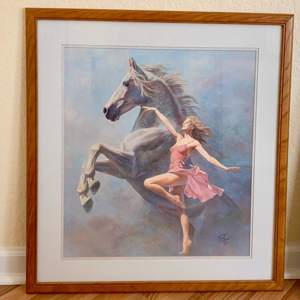 Framed Horse and Dancer Art Print